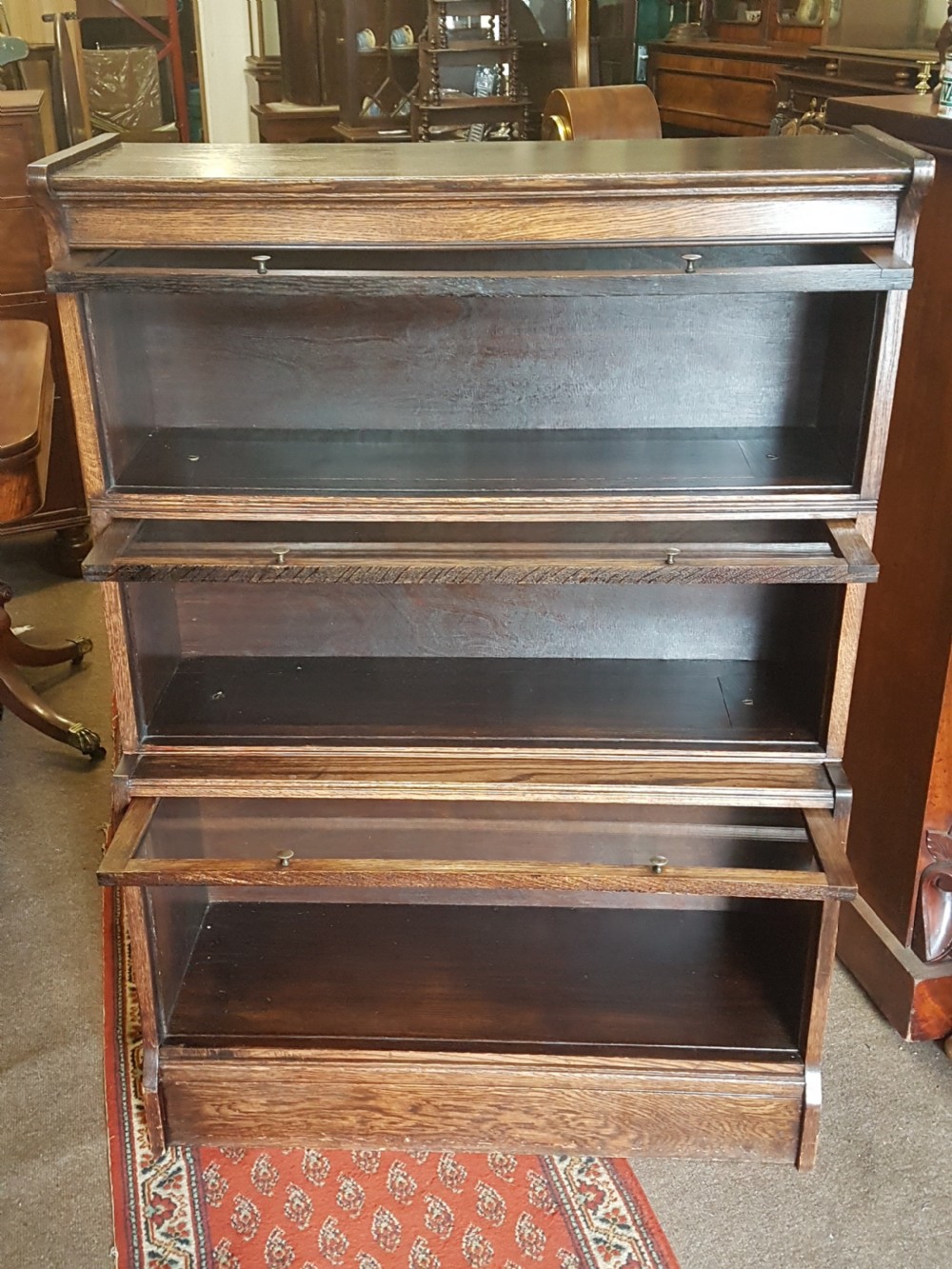 ANTIQUE OAK  STACKING BOOKCASE  View II
