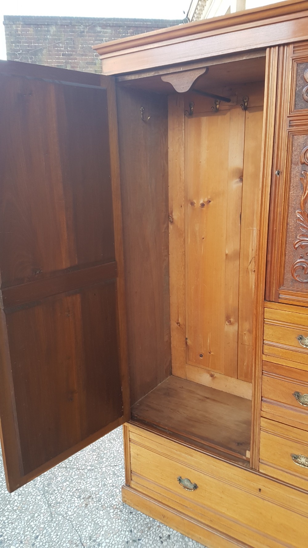 ANTIQUE WALNUT WARDROBE  View III
