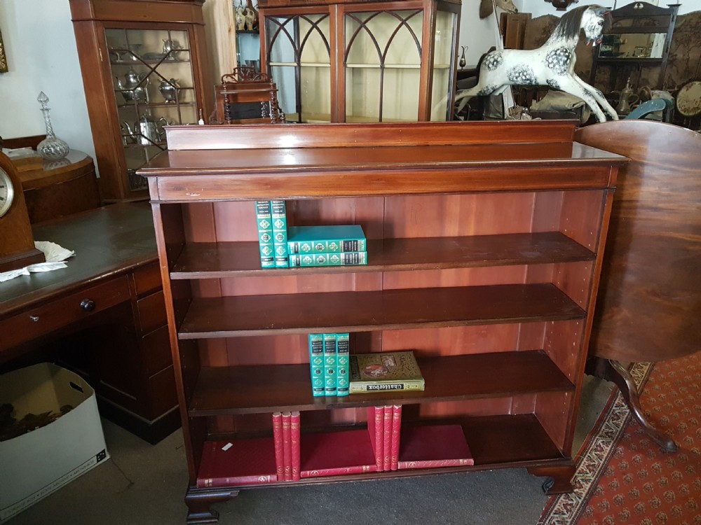 EDWARDIAN OPEN BOOKCASE 