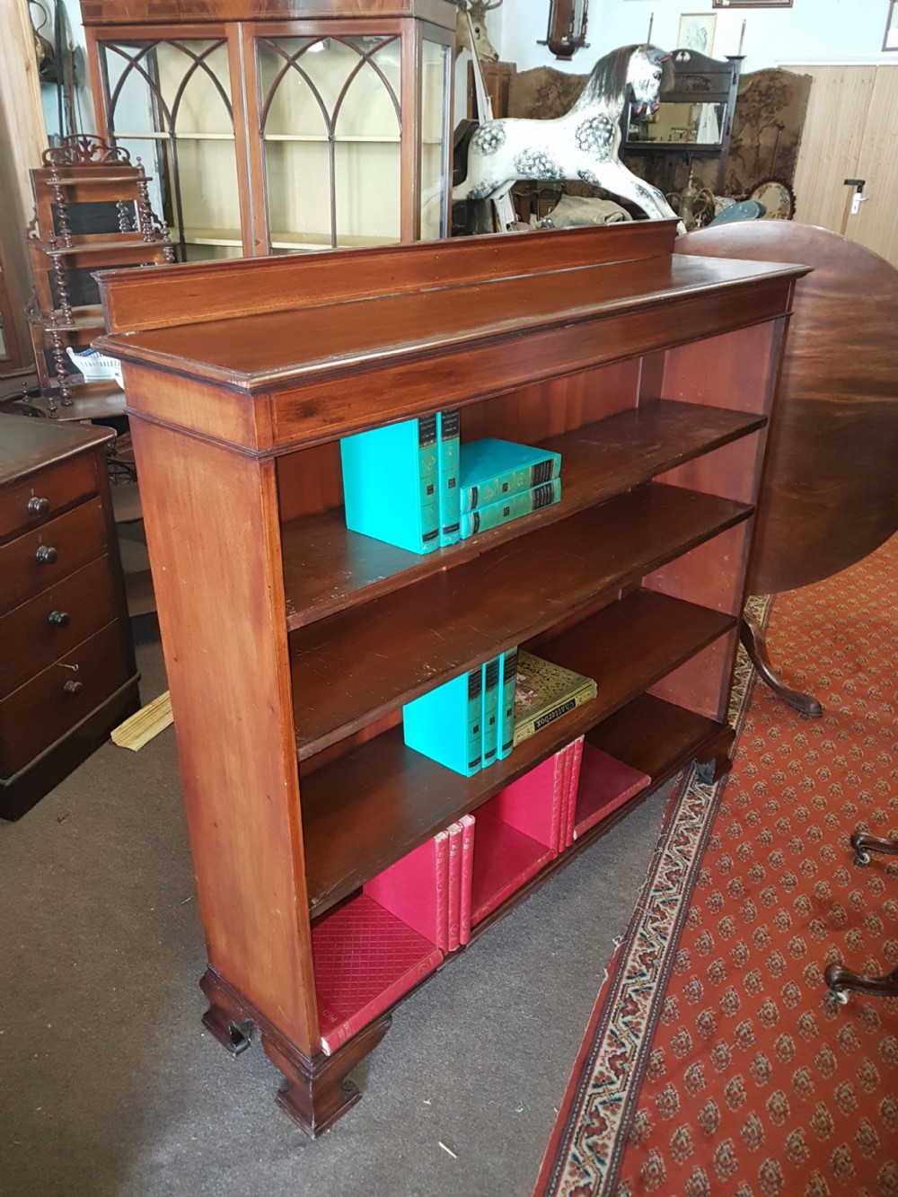 EDWARDIAN OPEN BOOKCASE  View II