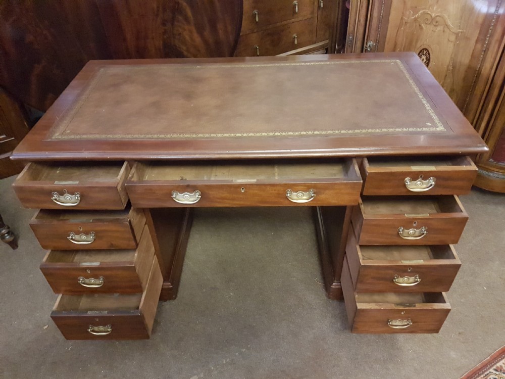 ANTIQUE PEDESTAL DESK View V