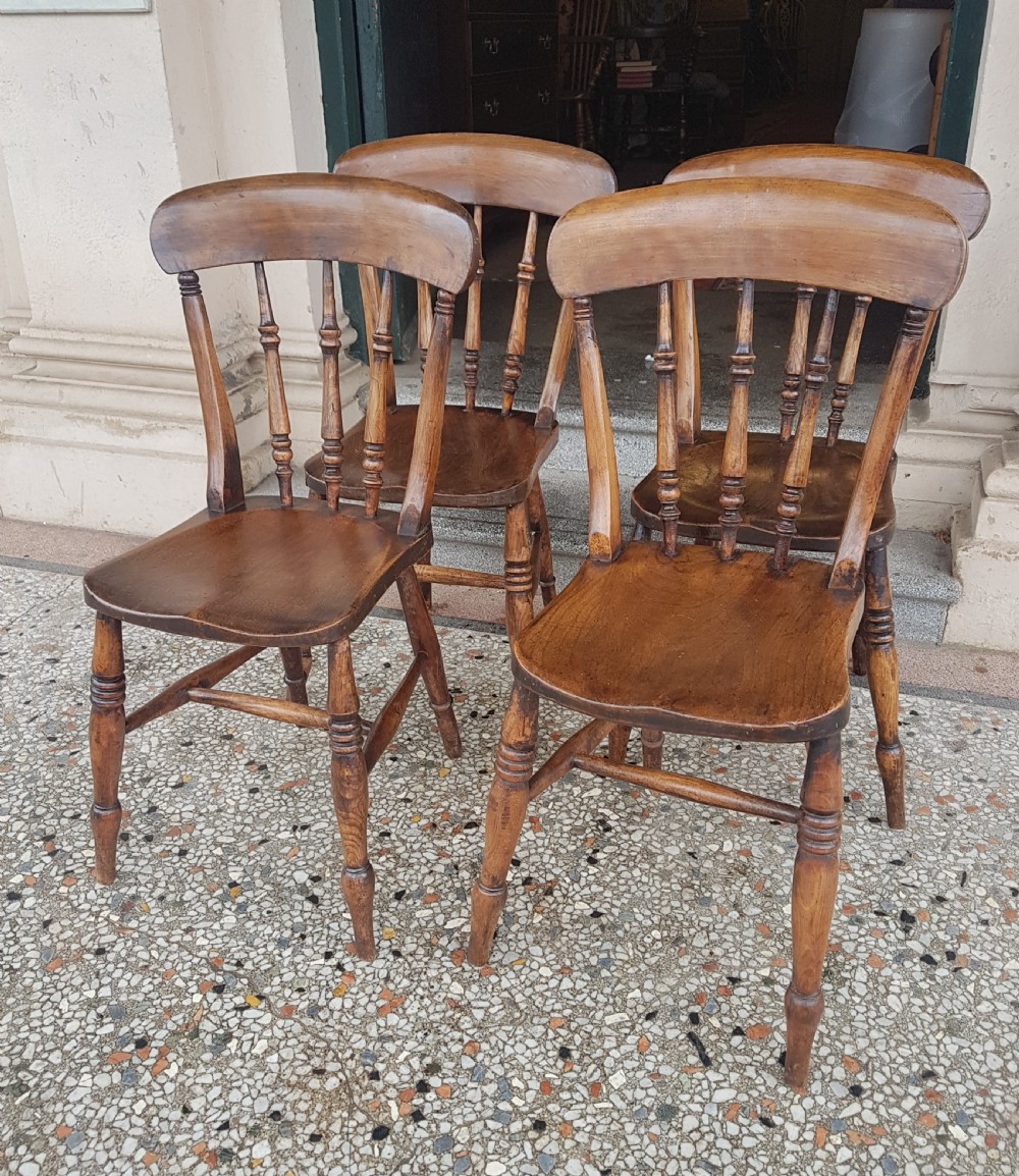 ANTIQUE SET OF FOUR  KITCHEN CHAIRS  View IV