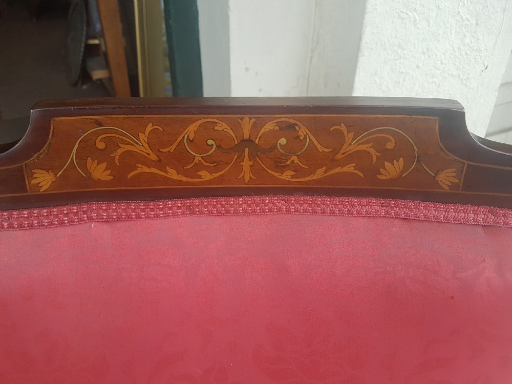 PAIR OF EDWARDIAN ARM CHAIRS  View V