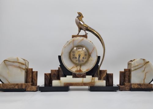 Art Deco Cubist Design Clock by Frecourt