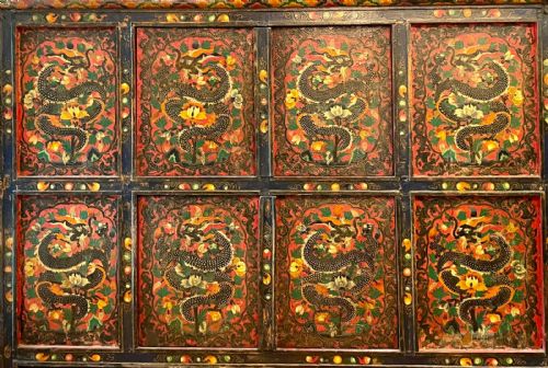 19TH CENTURY ORIENTAL TIBETAN CABINET FURNITURE - ADDITIONAL PHOTO 1