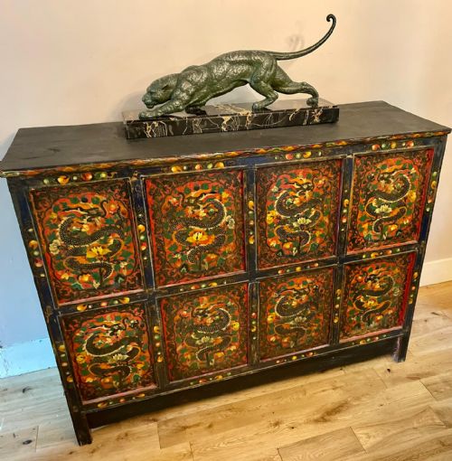 19TH CENTURY ORIENTAL TIBETAN CABINET FURNITURE - ADDITIONAL PHOTO 3