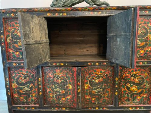 19TH CENTURY ORIENTAL TIBETAN CABINET FURNITURE - ADDITIONAL PHOTO 9
