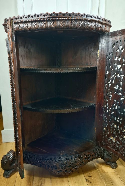 ANGLO INDIAN CARVED CABINET - ADDITIONAL PHOTO 4