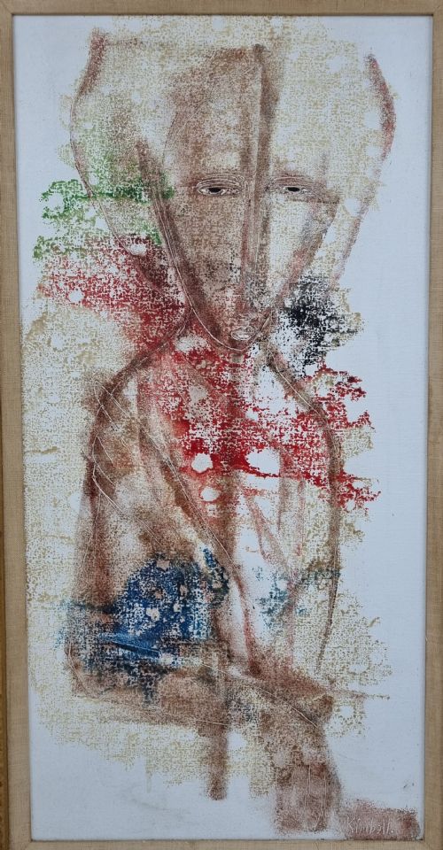 surrealist oil painting harold c kimball - CATEGORY: ANTIQUE ART - DATED 1960