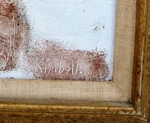 SURREALIST OIL PAINTING HAROLD C KIMBALL - ADDITIONAL PHOTO 3