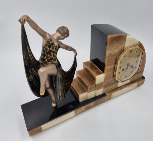 ART DECO CLOCK WITH DANCER BY GILBERT - ADDITIONAL PHOTO 5