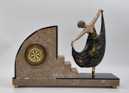 ART DECO CLOCK WITH DANCER BY GILBERT - ADDITIONAL PHOTO 6