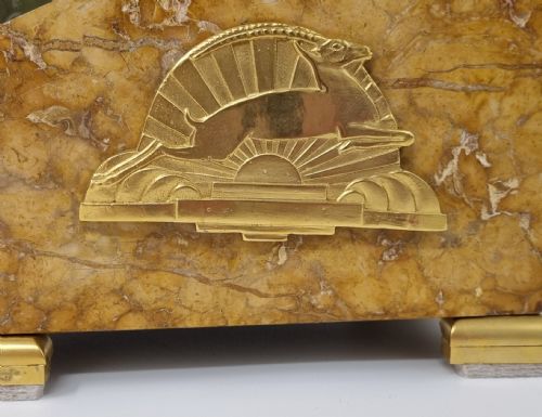 ART DECO CLOCK DIANA THE HUNTRESS BY LAVROFF - ADDITIONAL PHOTO 6