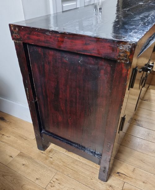 19TH CENTURY CHINESE LACQUERED CABINET SIDEBOARD - ADDITIONAL PHOTO 5