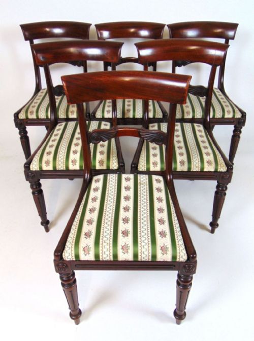 SET OF 6 ANTIQUE WILLIAM IV MAHOGANY DINING CHAIRS 19TH CENTURY - ADDITIONAL PHOTO 1