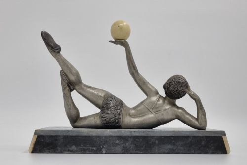 ART DECO BALL DANCER BATHING BEAUTY FIGURE BY BALLESTE C 1930 - ADDITIONAL PHOTO 5