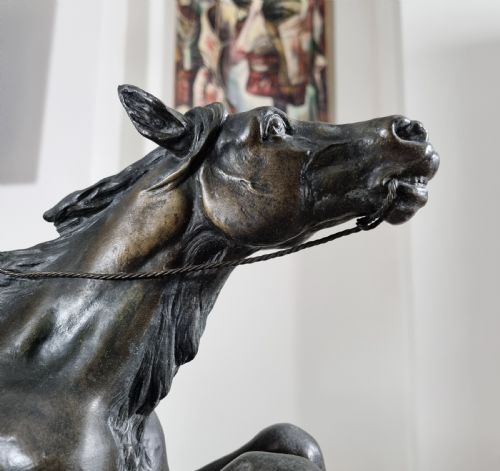 ART DECO CLOCK WITH NATIVE AMERICAN INDIAN ON HORSEBACK - ADDITIONAL PHOTO 4