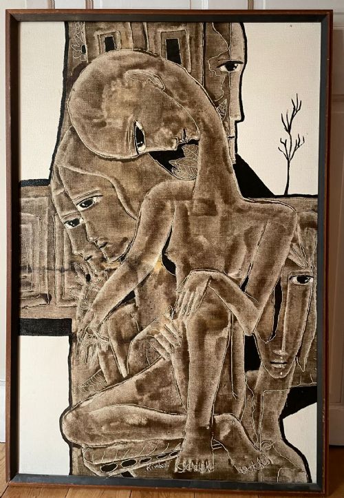 20TH CENTURY SURREALIST OIL PAINTING BY HAROLD C KIMBALL - ADDITIONAL PHOTO 2