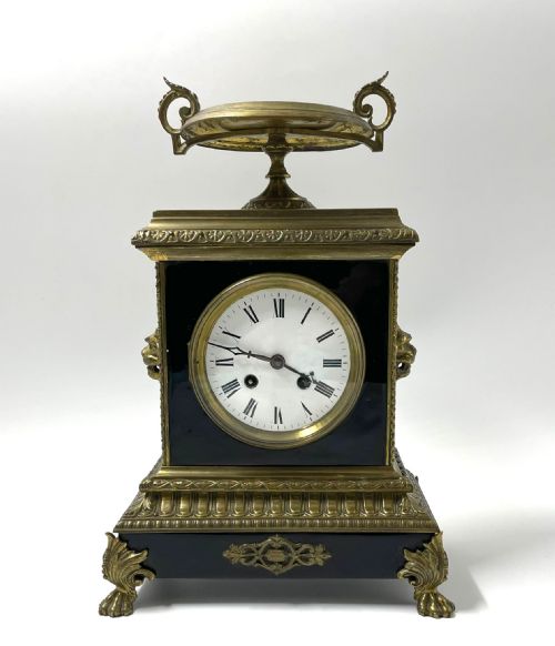 19TH CENTURY ENAMEL AND BRONZE NAPOLEON CLOCK - ADDITIONAL PHOTO 1