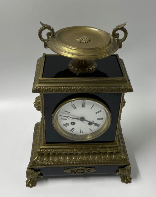 19TH CENTURY ENAMEL AND BRONZE NAPOLEON CLOCK - ADDITIONAL PHOTO 2