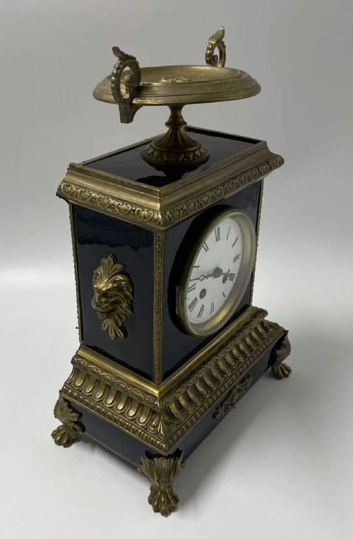 19TH CENTURY ENAMEL AND BRONZE NAPOLEON CLOCK - ADDITIONAL PHOTO 4