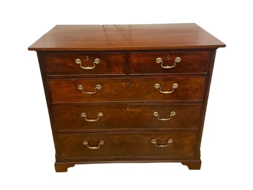 18TH CENTURY GEORGIAN MAHOGANY CHEST OF DRAWERS - ADDITIONAL PHOTO 2