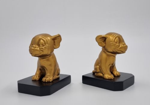 ART DECO CARTOON BOOKENDS BONZO THE DOG SIGNED GEORGE STUDDY - ADDITIONAL PHOTO 4