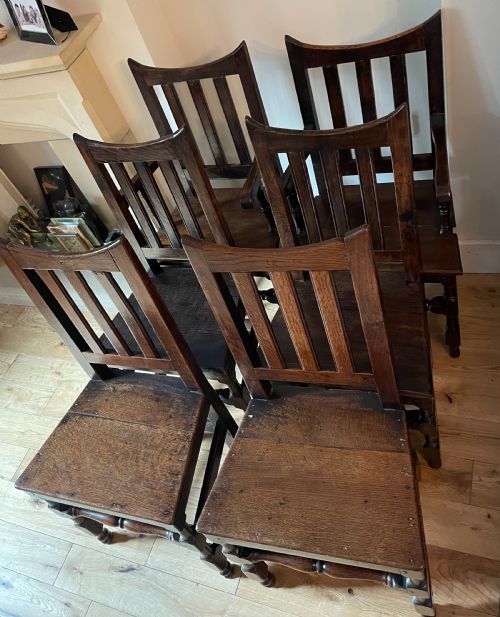 SET OF SIX 18TH CENTURY ENGLISH OAK DINING CHAIRS - ADDITIONAL PHOTO 1