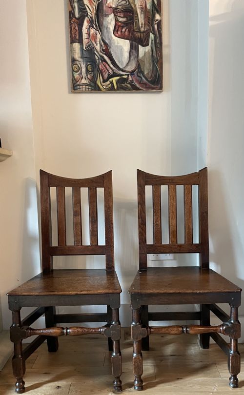 SET OF SIX 18TH CENTURY ENGLISH OAK DINING CHAIRS - ADDITIONAL PHOTO 7