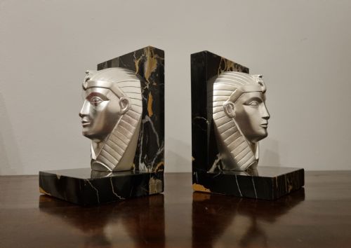 ART DECO EGYPTIAN REVIVAL BRONZE BOOKENDS BY CHARLES SPHINX - ADDITIONAL PHOTO 2