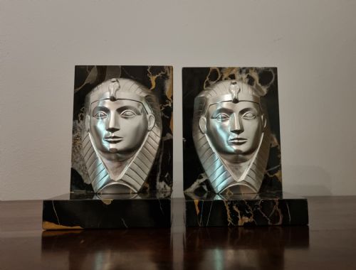 ART DECO EGYPTIAN REVIVAL BRONZE BOOKENDS BY CHARLES SPHINX - ADDITIONAL PHOTO 5