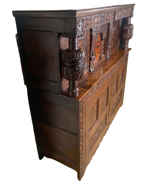 LATE ELIZABETHAN OAK COURT CUPBOARD CIRCA 1600 - ADDITIONAL PHOTO 2