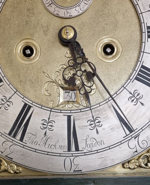 18TH CENTURY LACQUERED JAPANNED LONGCASE CLOCK FROM LONDON CIRCA 1740 - ADDITIONAL PHOTO 7