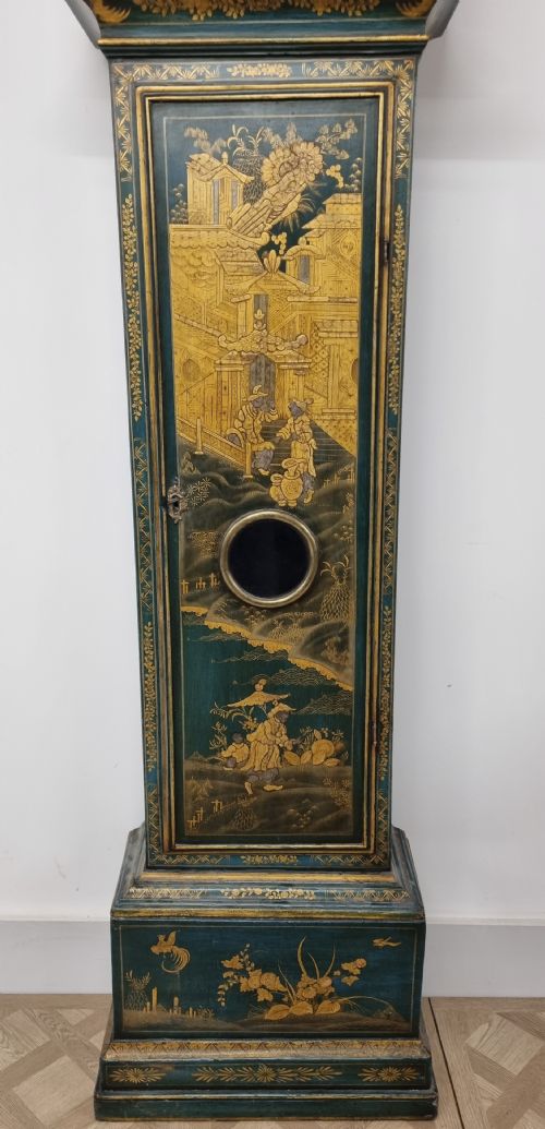 18TH CENTURY GILT LACQUER LONGCASE CLOCK BY WILLIAM KIPLING LONDON CIRCA 1720 - ADDITIONAL PHOTO 14