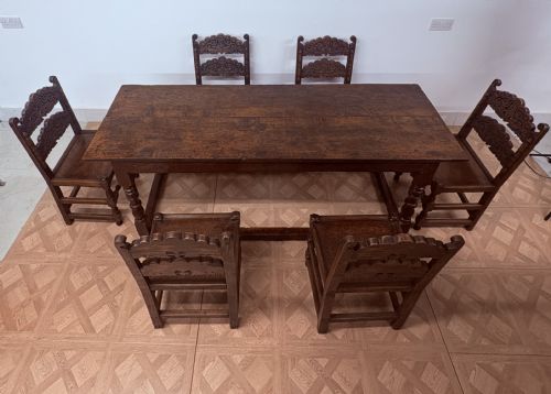 17TH CENTURY OAK REFECTORY DINING TABLE CHARLES II PERIOD - ADDITIONAL PHOTO 3