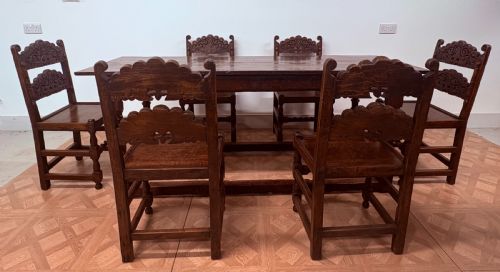 17TH CENTURY OAK REFECTORY DINING TABLE CHARLES II PERIOD