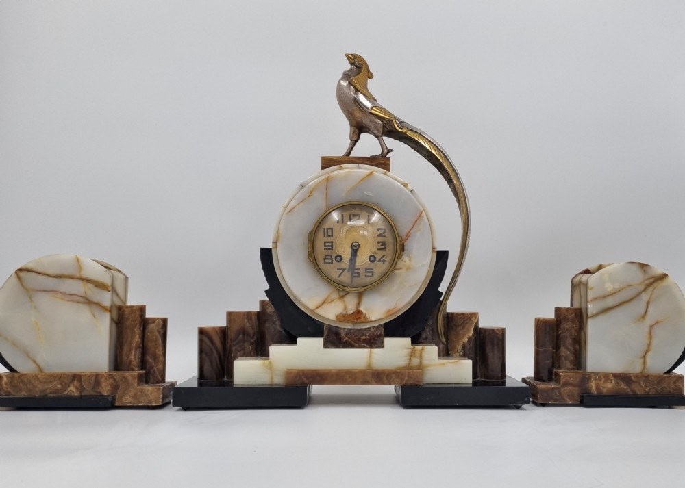 Art Deco Cubist Design Clock by Frecourt 