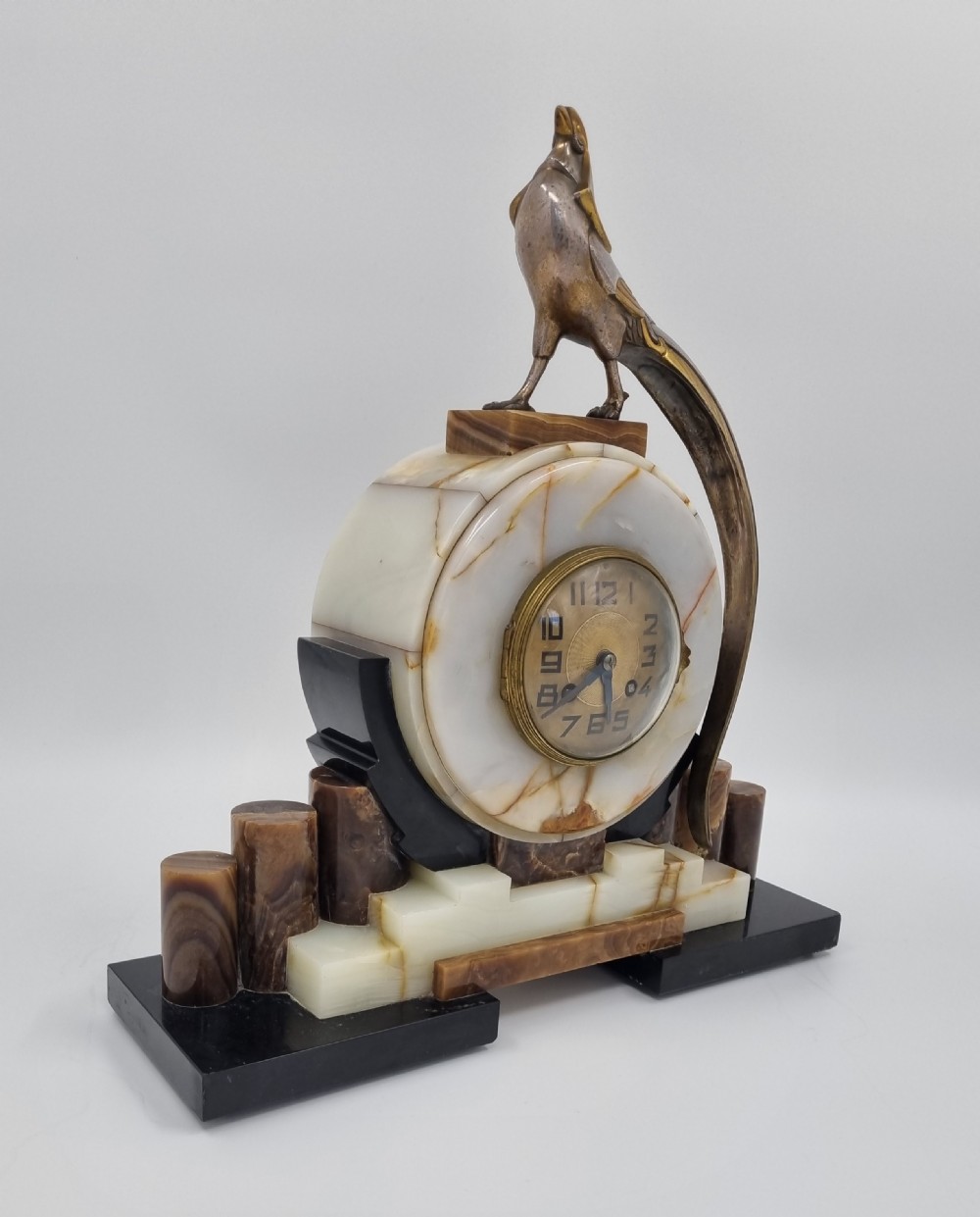 Art Deco Cubist Design Clock by Frecourt  View IV