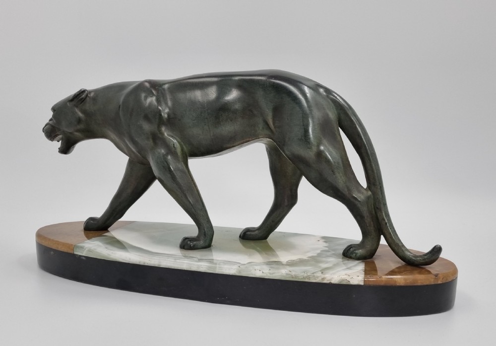 Art Deco Statue Snarling Panther  by Ruchot View IV