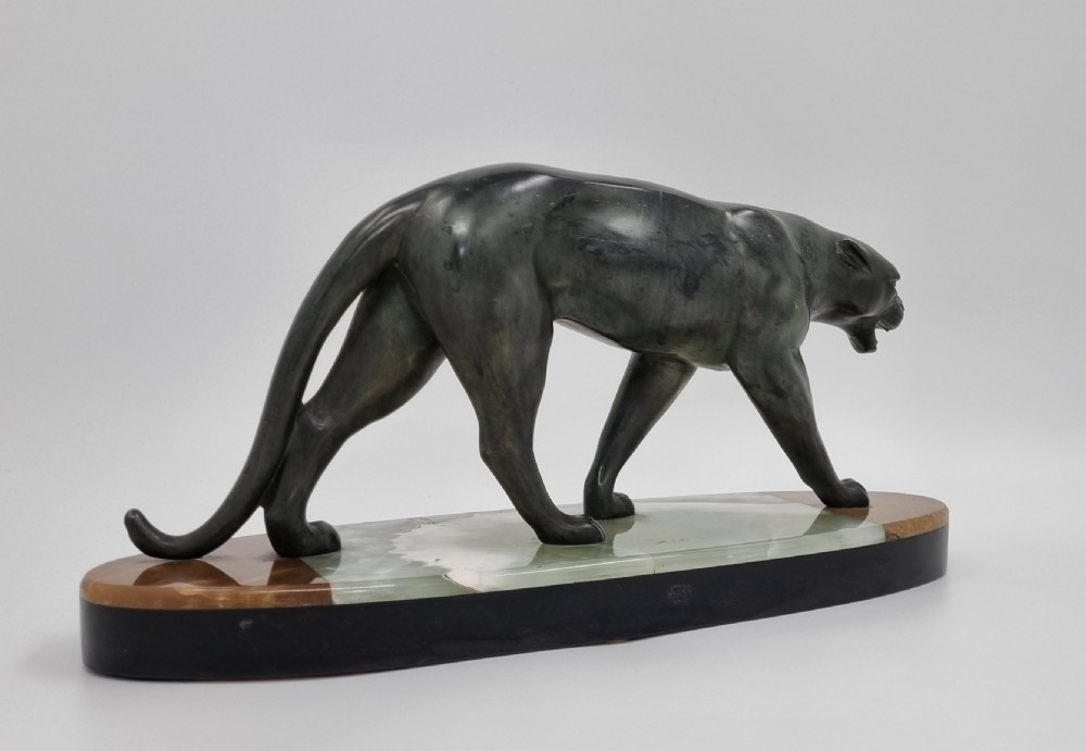 Art Deco Statue Snarling Panther  by Ruchot View VII