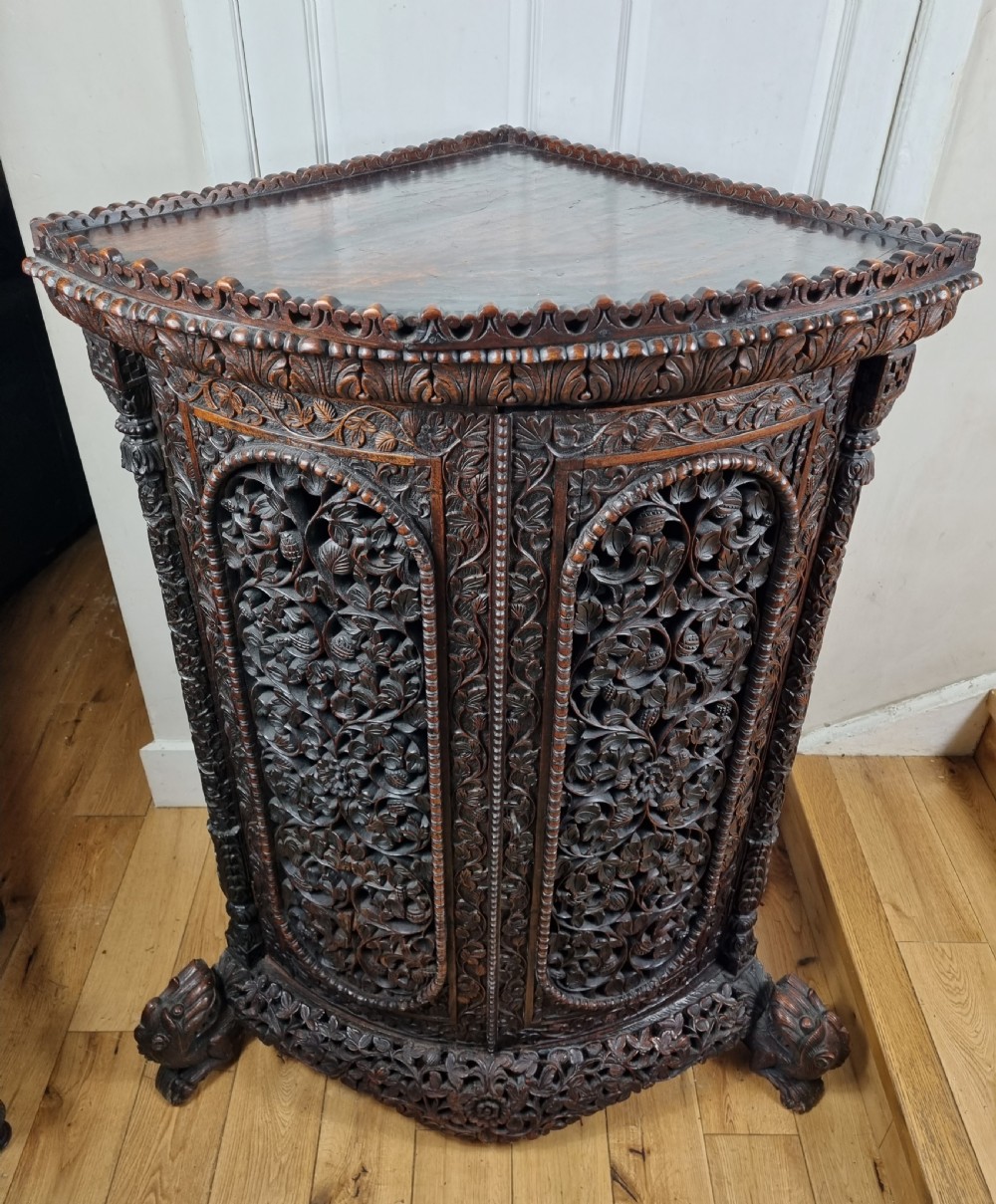Anglo Indian Carved Cabinet View II