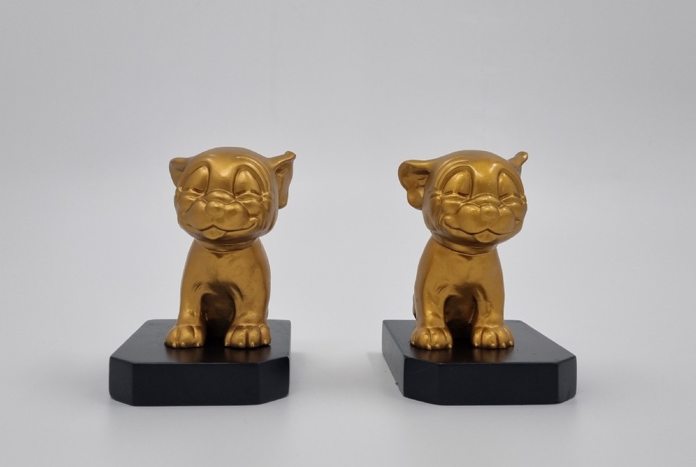 Art Deco Cartoon Bookends Bonzo the Dog signed George Studdy View III