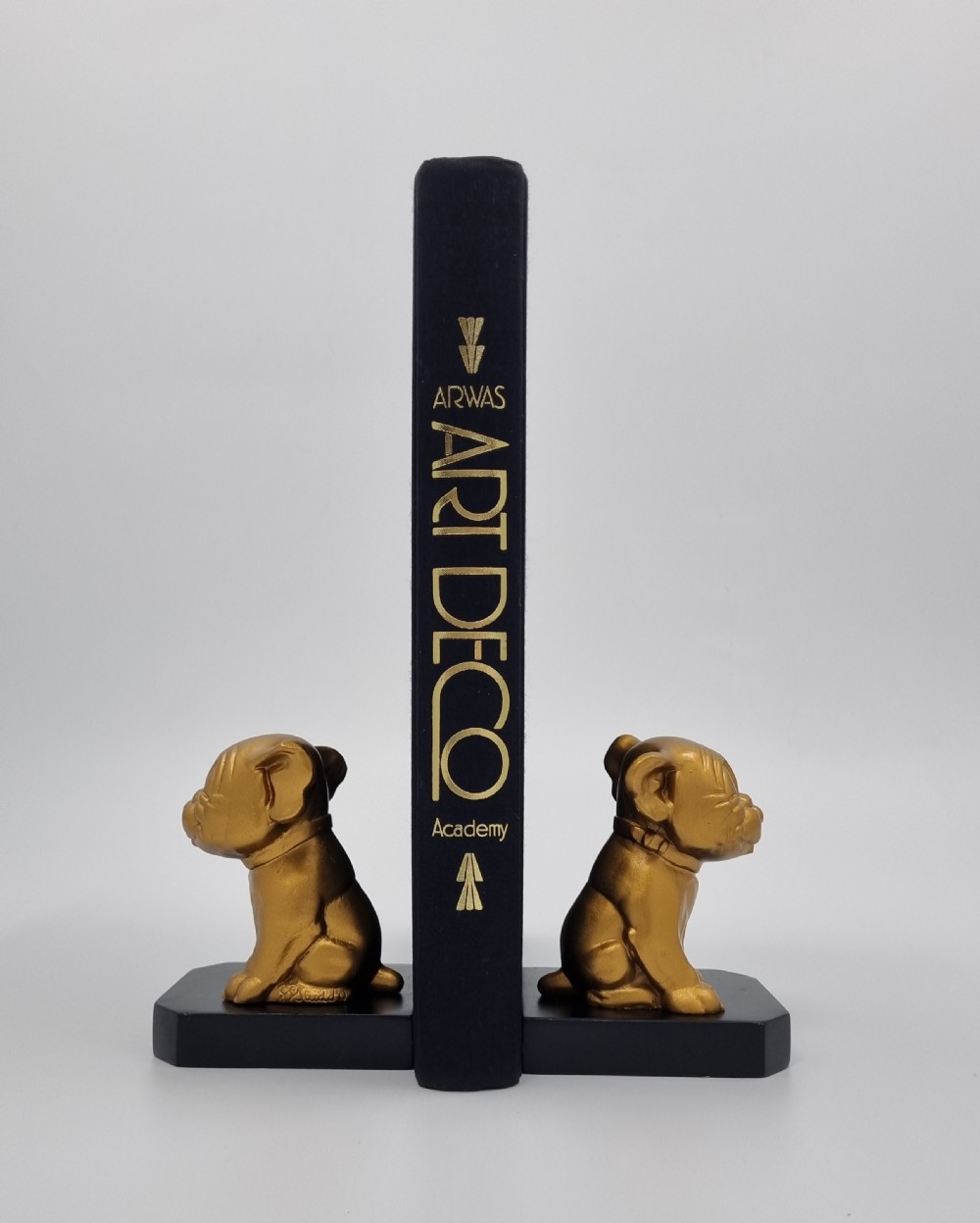 Art Deco Cartoon Bookends Bonzo the Dog signed George Studdy View IV