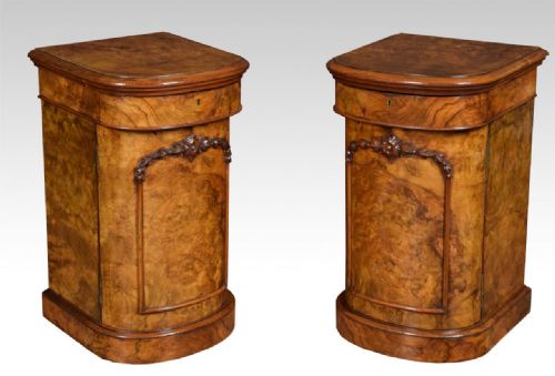 Pair of Walnut Bedside Cabinet