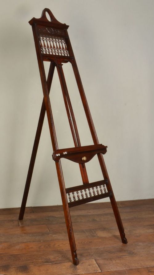 Late Victorian Walnut Gallery Easel