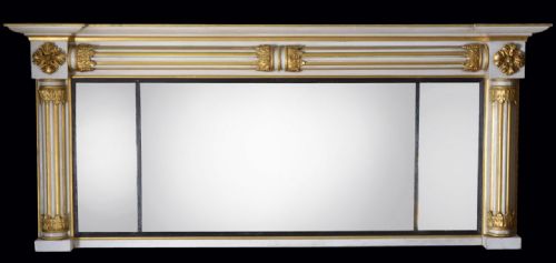 Regency Carved Giltwood Overmantel Mirror