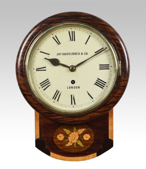 19th Century Drop Dial Wall Clock by Shoolbred of London