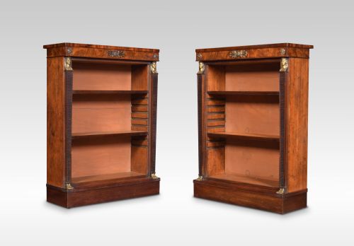 Pair of Regency Mahogany Open Bookcases