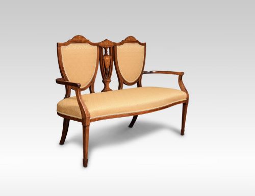 Edwardian Rosewood Inlaid Settee