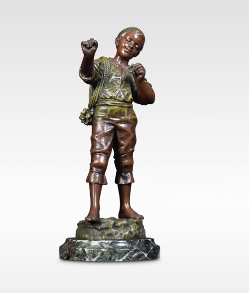 19th Century Bronzed Figure of a Street Urchin